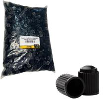 Tampa Válvula Bico Pneu Carro Moto Plástico 1000 Pçs - Preto