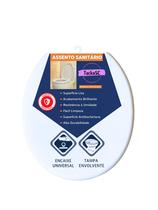 Tampa Vaso Assento Sanitário Oval Universal Soft Branco TackoSC