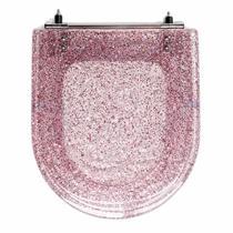 Tampa Vaso Calypso Incepa Decorada Com Glitter Resina Alta Qualidade e Acabamento Premium Tampa Vaso Calypso Incepa Decorada Com Glitter Resina Alta Qualidade e Acabamento Premium