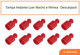 Tampa Vedante Luer Macho e Fêmea 10 unidades - Descarpack Tampa Vedante Luer Macho e Fêmea 10 unidades - Descarpack