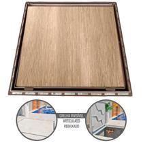 Tampão 90 x 90 CM Rebaixado Articulado Grelha Invisível Casa Máquinas Piscinas 371905 Marrom GDA