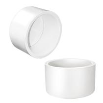 Tampão de extremidade de tubo de PVC de 4 cm branco para móveis de construção, 2 unidades