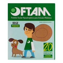 Tampão De Olho Protetor Ocular Pequeno Bege C/20 - Oftam