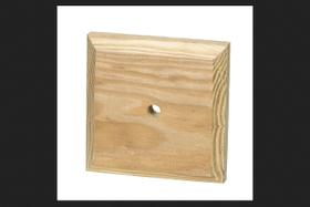 Tampão de poste Waddell Pine 10x10 cm, moldagem plana sólida