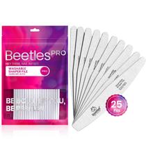 Tampão de unhas Nail File Beetles 2 em 1 lavável Zebra Grey Grit Tampão de unhas Nail File Beetles 2 em 1 lavável Zebra Grey Grit