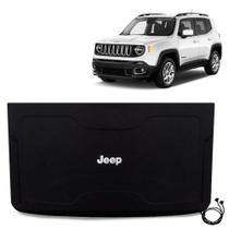 Tampão do Porta Malas Jeep Renegade 2015 Preto Com cordinhas Furo 6x9