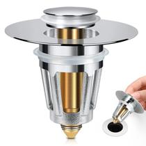 Tampão para pia de banheiro DZOFXMI 1,1-1,5" com sistema push-up Tampão para pia de banheiro DZOFXMI 1,1-1,5" com sistema push-up