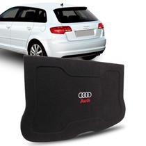 Tampão Porta Malas Audi A3 G2 Sportback 2007 a 2012 com Carpete Grafite Furos Alto Falante 6x9