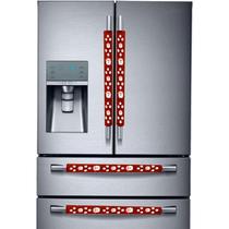 Tampas de alça de geladeira Miaowater, 4 peças de vermelho natalino