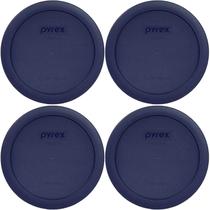 Tampas de armazenamento de alimentos Pyrex 7201-PC 4 xícaras azuis redondas x4 Tampas de armazenamento de alimentos Pyrex 7201-PC 4 xícaras azuis redondas x4