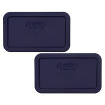 Tampas de armazenamento de alimentos Pyrex 7214-PC 4,8 xícaras de azul escuro x2 Tampas de armazenamento de alimentos Pyrex 7214-PC 4,8 xícaras de azul escuro x2