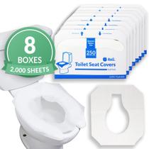 Tampas de assento de vaso sanitário Reli. 2000 unidades descartáveis e laváveis Tampas de assento de vaso sanitário Reli. 2000 unidades descartáveis e laváveis