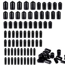 Tampas de borracha WWYICHEN 70 peças de vinil preto flexível Tampas de borracha WWYICHEN 70 peças de vinil preto flexível