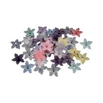 Tampas De Contas Acrílicas Foscas De Flores De Cores Mistas 50 100 Peças Espaçador Solto Para