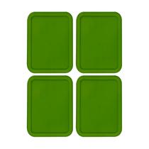 Tampas de contêiner MRX Solutions 19,7 x 14,6 cm verdes, pacote com 4 Tampas de contêiner MRX Solutions 19,7 x 14,6 cm verdes, pacote com 4
