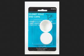 Tampas de extremidade brancas Hanging Rod Knape & Vogt CD-0019 Tampas de extremidade brancas Hanging Rod Knape & Vogt CD-0019
