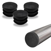 Tampas de Extremidade para Tubos Biaungdo 19 mm Plástico 12 Peças Preto