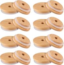 Tampas de frasco de bambu DOITOOL para frasco de vidro normal de 70 mm (pacote com 16)