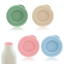 Tampas de garrafa de leite de vidro lasuroa 48mm de diâmetro de silicone x4 Tampas de garrafa de leite de vidro lasuroa 48mm de diâmetro de silicone x4
