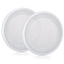 Tampas de grade de alto-falante de teto Facmogu 6,5 polegadas brancas redondas, 2 unidades