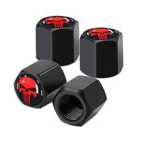 Tampas de Haste de Válvula Ajxn Caveira - Vermelhas e Herméticas para Carro Tampas de Haste de Válvula Ajxn Caveira - Vermelhas e Herméticas para Carro