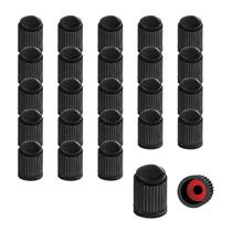 Tampas de haste de válvula de pneu Ziciner Plastic Car Tire 25 unidades pretas