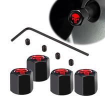 Tampas de haste de válvula ZKFAR Skull Anti-Theft Tire Air (pretas) Tampas de haste de válvula ZKFAR Skull Anti-Theft Tire Air (pretas)