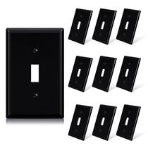 Tampas de interruptor de alavanca ELEGRP 1-Gang, tamanho médio, preto brilhante