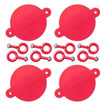 Tampas de plástico quebráveis RepelFire FDC 2.5" vermelhas (4 tampas)