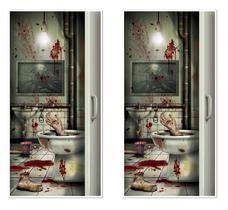 Tampas de porta Beistle Creepy Crapper Restroom 150x76cm 2 peças Tampas de porta Beistle Creepy Crapper Restroom 150x76cm 2 peças