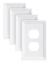 Tampas de saída duplex de fibra de bambu Treewell, pacote com 4, 8 x 12,5 cm Tampas de saída duplex de fibra de bambu Treewell, pacote com 4, 8 x 12,5 cm