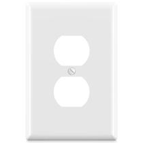 Tampas de saída: placa de parede ELEGRP 1-Gang Duplex, branca brilhante