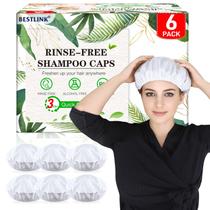 Tampas de shampoo BestLink No Rinse Waterless, pacote com 6 unidades para idosos Tampas de shampoo BestLink No Rinse Waterless, pacote com 6 unidades para idosos