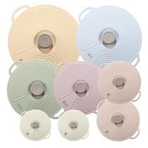 Tampas de silicone GUANCI para tigela, pacote com 8 unidades, resistentes ao calor, reutilizáveis