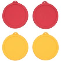 Tampas de Silicone Kiicii para Recipiente 2 Copos Kit com 4 Unidades Vermelho e Laranja Tampas de Silicone Kiicii para Recipiente 2 Copos Kit com 4 Unidades Vermelho e Laranja