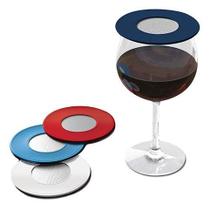 Tampas de taças de vinho Coverware Drink Tops ventiladas, pacote com 4 Tampas de taças de vinho Coverware Drink Tops ventiladas, pacote com 4