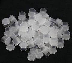 Tampas de tinta de tatuagem Needlehouse 1000 unidades com base de plástico transparente Tampas de tinta de tatuagem Needlehouse 1000 unidades com base de plástico transparente