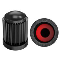 Tampas de válvula de haste de pneu SAMIKIVA com anel de borracha O, pacote com 30 unidades, pretas