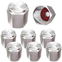 Tampas de válvula de pneu SAMIKIVA em latão cromado prateado (pacote com 8)