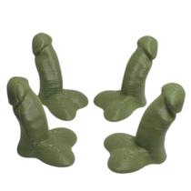 Tampas de válvula que brilham no escuro para brincadeira, kit com 4, verde militar Tampas de válvula que brilham no escuro para brincadeira, kit com 4, verde militar