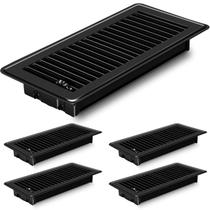 Tampas de ventilação de piso DGB 4x10" Metal Heat Air Vent Black x4 Tampas de ventilação de piso DGB 4x10" Metal Heat Air Vent Black x4