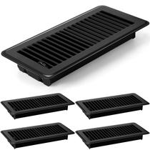 Tampas de ventilação de piso Fumete 4 x 10" Metal Heat Vent Black 4 unidades Tampas de ventilação de piso Fumete 4 x 10" Metal Heat Vent Black 4 unidades
