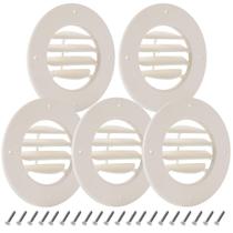 Tampas de ventilação de teto para trailers Calvana 6.5 RV AC Vent, pacote com 5 unidades brancas