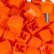 Tampas de vergalhão Sukh Reber Cap Cover de plástico laranja 60 unidades Tampas de vergalhão Sukh Reber Cap Cover de plástico laranja 60 unidades