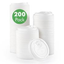 Tampas de xícara de café compostáveis EcoLipak 200 unidades para 300-600 ml