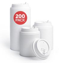 Tampas de xícara de café LITOPAK 200 unidades para xícaras de 300 ml a 600 mL
