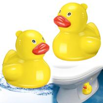 Tampas decorativas para vasos sanitários, pacote com 2 unidades, cerâmica, amarelo pato Tampas decorativas para vasos sanitários, pacote com 2 unidades, cerâmica, amarelo pato