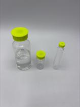 Tampas flexíveis macias para frascos 10 ml amarelas, pacote com 10 Tampas flexíveis macias para frascos 10 ml amarelas, pacote com 10
