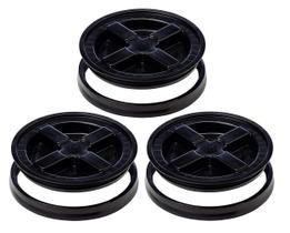 Tampas Gamma2 5.0 Seal Kit com 3 Unidades para Baldes Pretas Herméticas Tampas Gamma2 5.0 Seal Kit com 3 Unidades para Baldes Pretas Herméticas