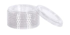 Tampas para Copos de Porção Crystal Ware Transparentes Pacote com 100 Tampas para Copos de Porção Crystal Ware Transparentes Pacote com 100